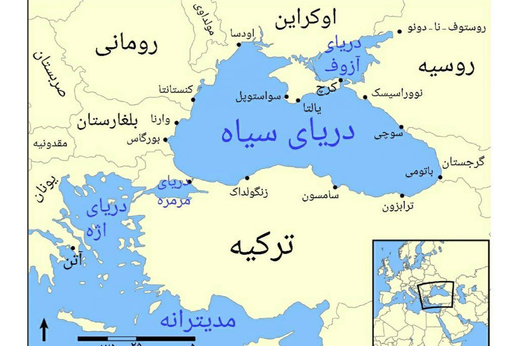 نقشه همسایگان ترکیه